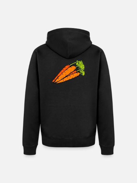 carrots - Unisex Premium Organic Zip Hoodie - black