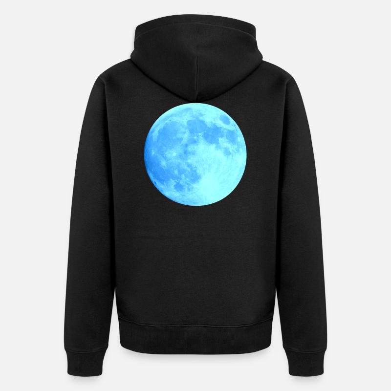 Lune bleue - Veste à capuche bio Premium Unisexe - noir