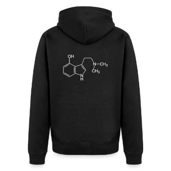 Psilocine molécule - Veste à capuche bio Premium Unisexe - noir - Dos - Nico (187cm)