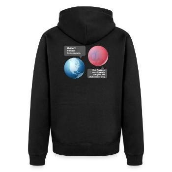 Dégoûtant - Homo sapiens! (Édition simple) - Veste à capuche bio Premium Unisexe - noir - Dos - Nico (187cm)