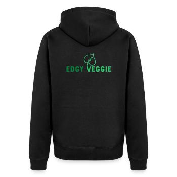 Idée de cadeau de végétarien végétarien - Veste à capuche bio Premium Unisexe - noir - Dos - Nico (187cm)