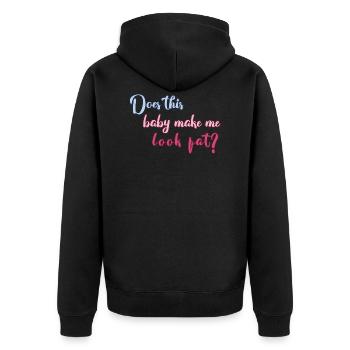 idée de cadeau naissance bébé enfant né naissance - Veste à capuche bio Premium Unisexe - noir - Dos - Nico (187cm)
