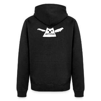 sweet angel - Unisex Premium Bio Zip Hoodie - Schwarz - Hinten - Nico (187cm)