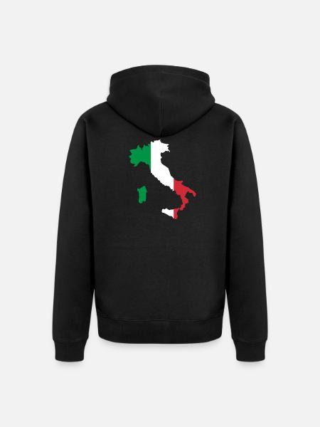 Italy - Unisex Premium Organic Zip Hoodie - black