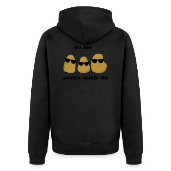 Potatoes do potato potato - Unisex Premium Organic Zip Hoodie - black - Back - Nico (187cm)