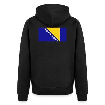 Bosnie-Herzégovine - Veste à capuche bio Premium Unisexe - noir - Dos - Nico (187cm)