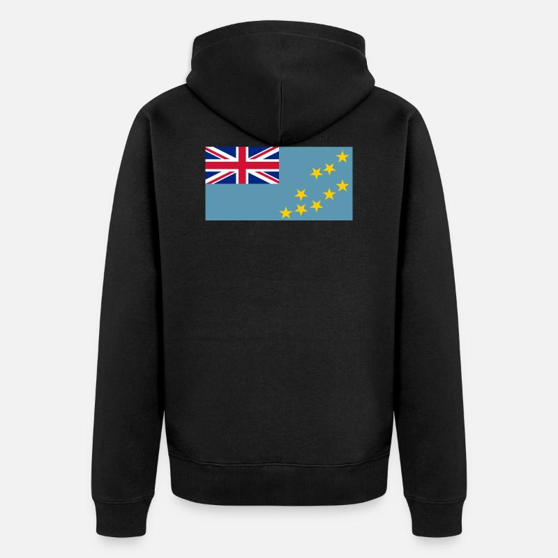 Tuvalu Flagg - Veste à capuche bio Premium Unisexe - noir