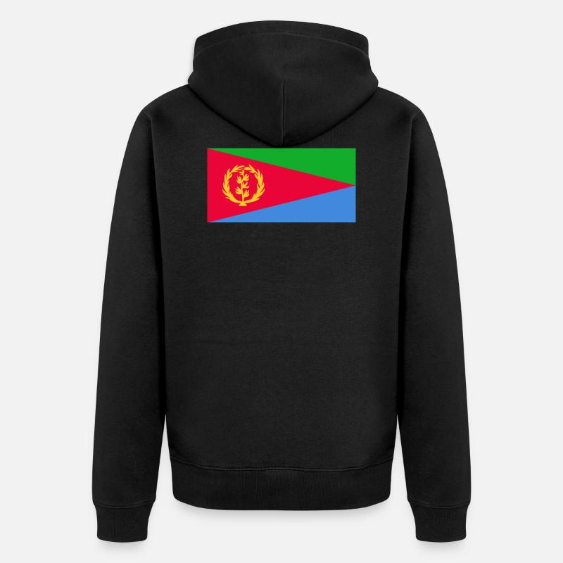 Drapeau de l'Érythrée - Veste à capuche bio Premium Unisexe - noir