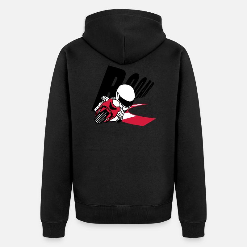 MOTO GP ROAR - Unisex Premium Bio Zip Hoodie - Schwarz