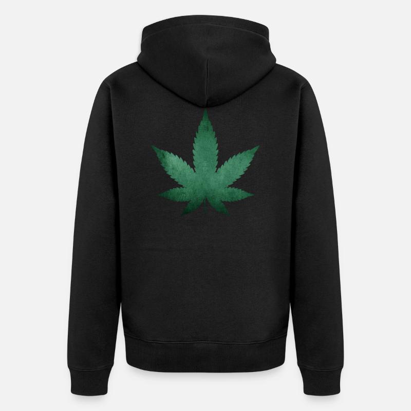 WEED HANFBLATT - Veste à capuche bio Premium Unisexe - noir