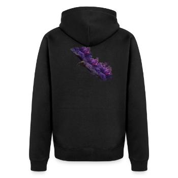 Eagle avec de la fumée - Veste à capuche bio Premium Unisexe - noir - Dos - Nico (187cm)