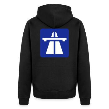Autobahn - Veste à capuche bio Premium Unisexe - noir - Dos - Nico (187cm)