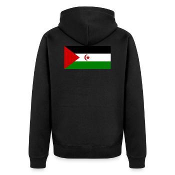 Drapeau du Sahara occidental - Veste à capuche bio Premium Unisexe - noir - Dos - Nico (187cm)