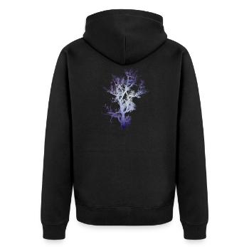 Arbre de l'espace - Veste à capuche bio Premium Unisexe - noir - Dos - Nico (187cm)