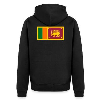 Drapeau du Sri Lanka - Veste à capuche bio Premium Unisexe - noir - Dos - Nico (187cm)