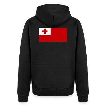 tonga - Veste à capuche bio Premium Unisexe - noir - Dos - Nico (187cm)