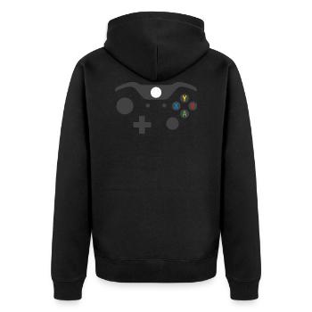 Manette de jeux vidéo 2 - Veste à capuche bio Premium Unisexe - noir - Dos - Nico (187cm)