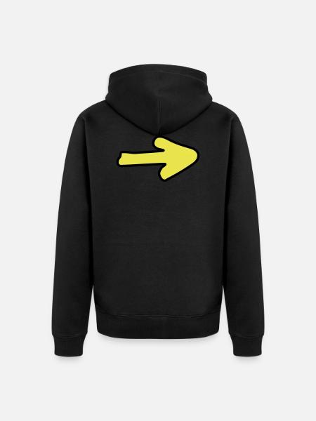 Arrow XIIa - Unisex Premium Organic Zip Hoodie - black