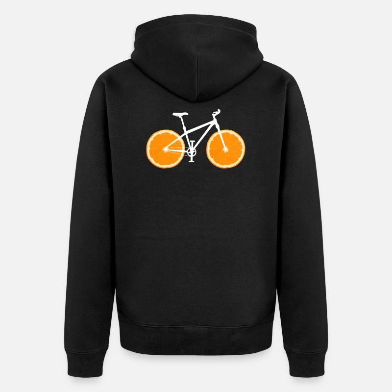 Fruit Bicycle Citron Lime Orange / Cadeau - Veste à capuche bio Premium Unisexe - noir