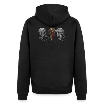 Jellyfish the transparent rulers of the sea - Unisex Premium Organic Zip Hoodie - black - Back - Nico (187cm)