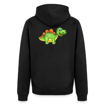 dinosaure - Veste à capuche bio Premium Unisexe - noir - Dos - Nico (187cm)