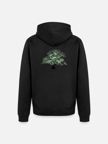 Oaktree - Unisex Premium Organic Zip Hoodie - black