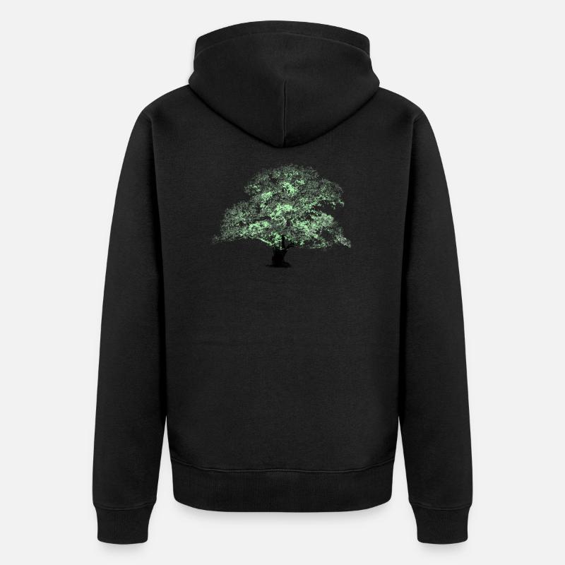 Oaktree - Unisex Premium Bio Zip Hoodie - Schwarz