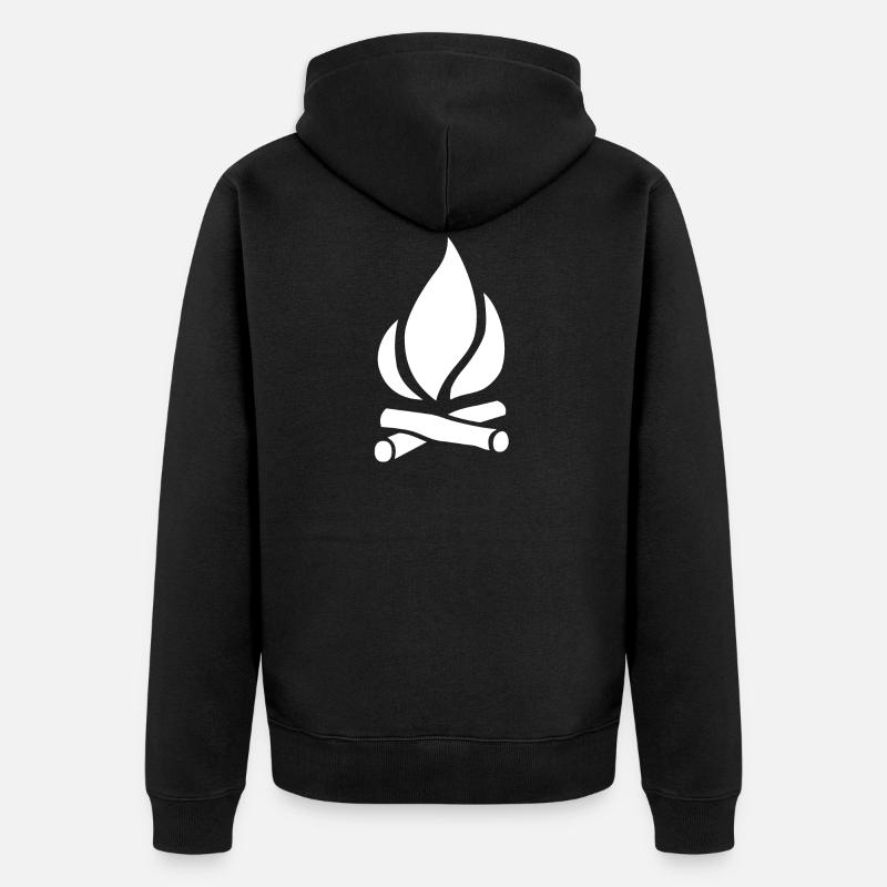 feu de camp - Veste à capuche bio Premium Unisexe - noir
