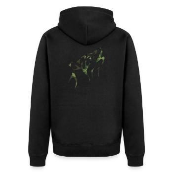 Loup Camouflage Animal Nature Wilderness Predator Shirt - Veste à capuche bio Premium Unisexe - noir - Dos - Nico (187cm)