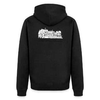 ville - Veste à capuche bio Premium Unisexe - noir - Dos - Nico (187cm)