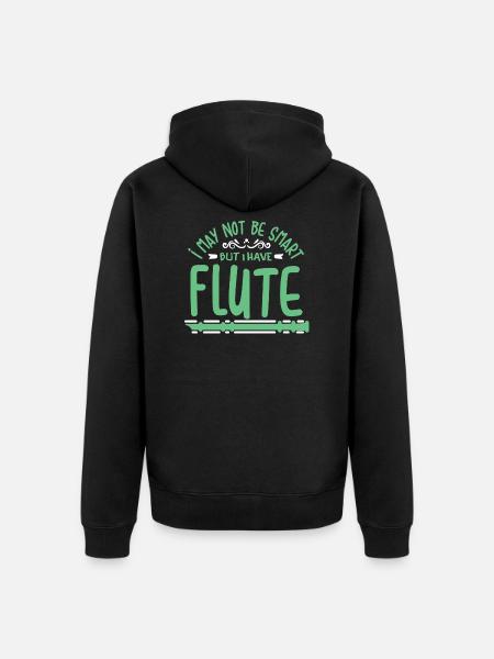 Fluit fluit Bot fluit grappige geschenk - Uniseks Premium bio ziphoodie - zwart