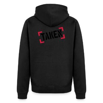 brackets stamp frame cool beam 100 percent ta - Unisex Premium Organic Zip Hoodie - black - Back - Nico (187cm)