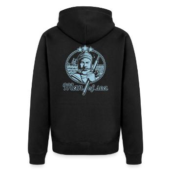 homme de mer - Veste à capuche bio Premium Unisexe - noir - Dos - Nico (187cm)