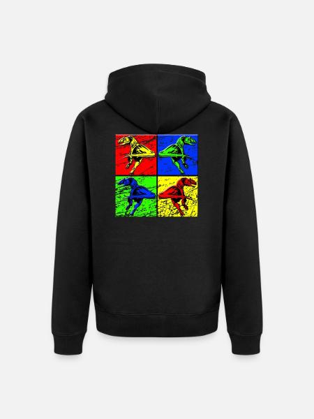 Dinosaurier - Unisex Premium Bio Zip Hoodie - Schwarz