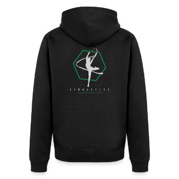 Gymnastics gymnast gymnast gymnastics association gift - Unisex Premium Organic Zip Hoodie - black - Back - Nico (187cm)