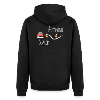 Slalom voiture pylônes Motorsport - Veste à capuche bio Premium Unisexe - noir - Dos - Nico (187cm)