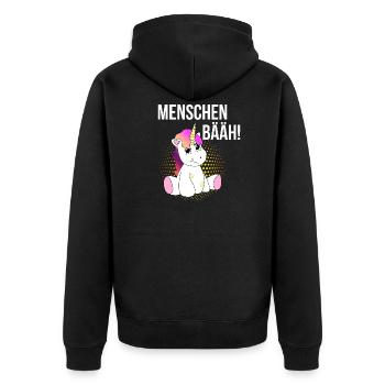 Licorne homme Bääh Licorne Chemise Cadeau - Veste à capuche bio Premium Unisexe - noir - Dos - Nico (187cm)