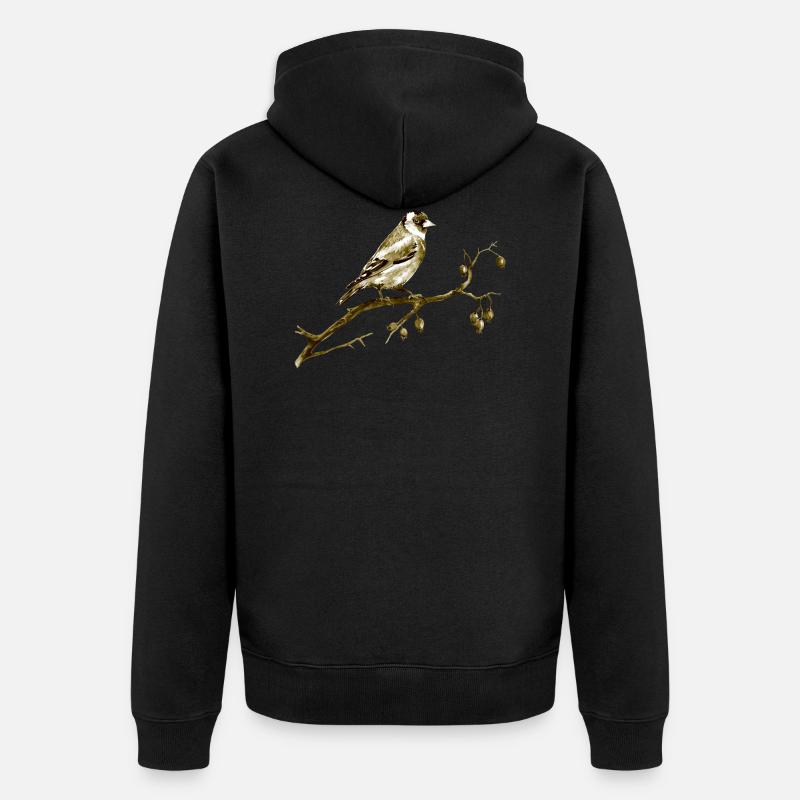 oiseau - Veste à capuche bio Premium Unisexe - noir