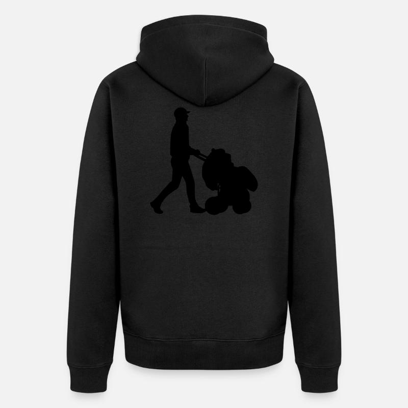 Père Bébé Bébé poussette - Veste à capuche bio Premium Unisexe - noir