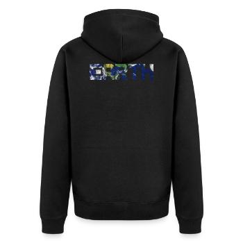 Earth - Terre - Veste à capuche bio Premium Unisexe - noir - Dos - Nico (187cm)
