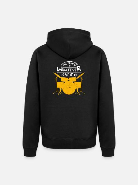 Drummer drummer drum drums gift - Unisex Premium Organic Zip Hoodie - black