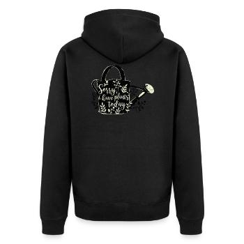 "Désolé, j'ai des plantes aujourd'hui" dit Giesskanne - Veste à capuche bio Premium Unisexe - noir - Dos - Nico (187cm)