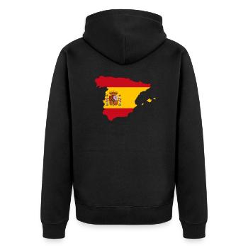 Spain Espana Spain Shirt - Unisex Premium Organic Zip Hoodie - black - Back - Nico (187cm)