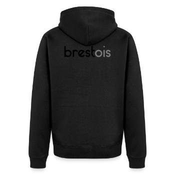 Brestois - Personnalisable - Veste à capuche bio Premium Unisexe - noir - Dos - Nico (187cm)