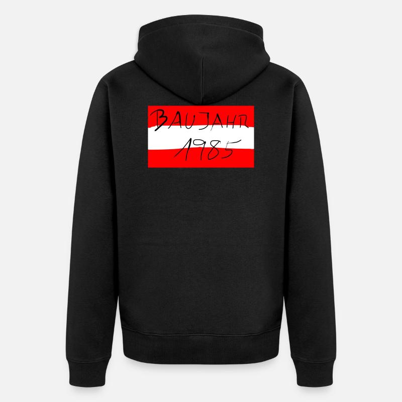 Année de construction 1985 - Veste à capuche bio Premium Unisexe - noir