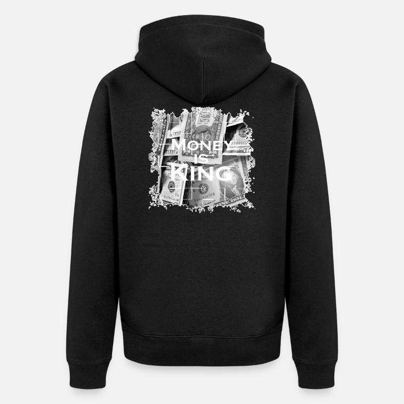 Argent - Veste à capuche bio Premium Unisexe - noir