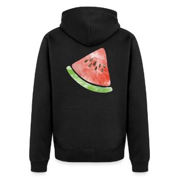 Melon - Veste à capuche bio Premium Unisexe - noir - Dos - Nico (187cm)