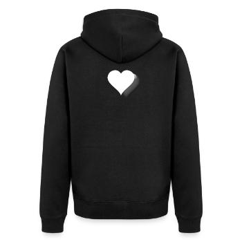 Coeur - Veste à capuche bio Premium Unisexe - noir - Dos - Nico (187cm)