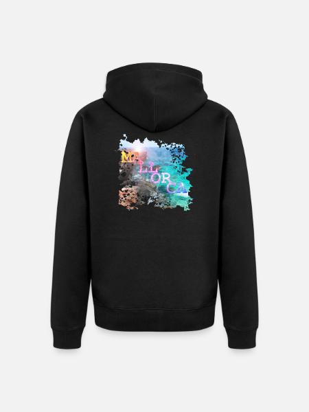 Mallorca - Unisex Premium Bio Zip Hoodie - Schwarz