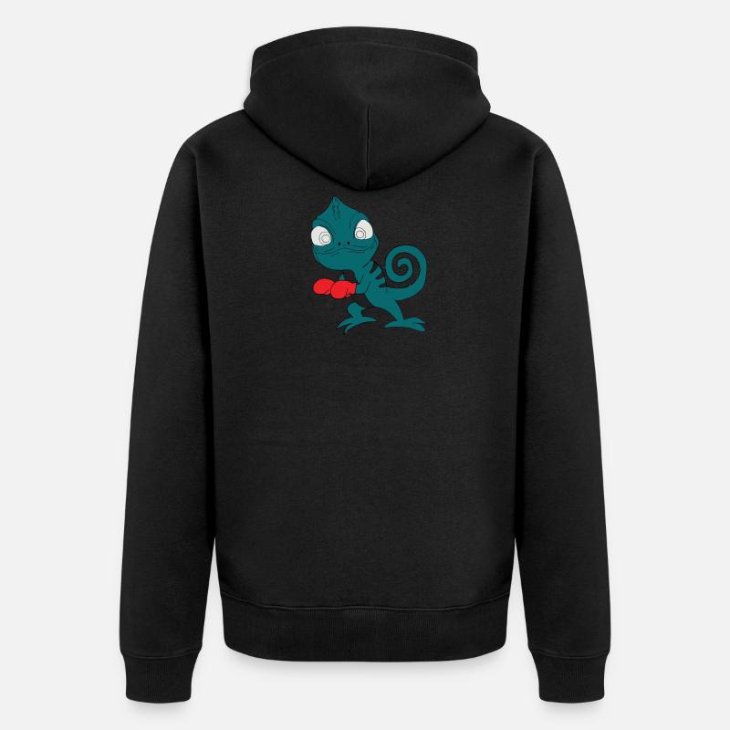 Gecko boxe - Veste à capuche bio Premium Unisexe - noir